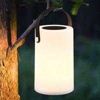 Moderne Unique Solaire LED Lampe de Table Lumière Nouveau Style Intérieur Extérieur IP44 Portable Sans Fil Cylindre USB Blanc pour Jardin Cour