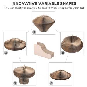 Dropshipping geri dönüşümlü katlanabilir uygun kedi Scratcher dayanıklı interaktif kedi oyuncak sihirli Organ kedi tırmalama tahtası - Product Image 5