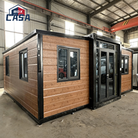 Villa préfabriquée pliable de 20/40 pieds, 2/3 chambres, conforme aux normes australiennes, design de maison conteneur extensible, à vendre