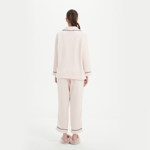 Set di pigiami per coppie invernali da <span class=keywords><strong>donna</strong></span> da uomo morbidi e morbidi indumenti da notte di lusso pigiami in pile di flanella - Product Image 4