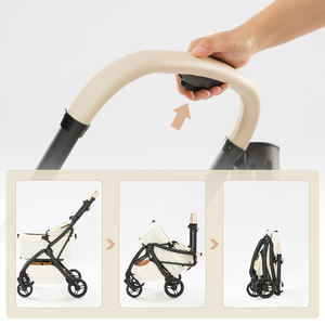 Carrinho de Cachorro Personalizado Branco Carrinho de Animais de Estimação Carrinho de Gato Dobrável para Viagem Durável com 4 Rodas - Product Image 4