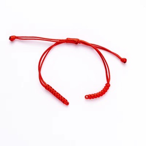 Venta al por mayor <span class=keywords><strong>de</strong></span> fábrica <span class=keywords><strong>hilo</strong></span> encerado imitación <span class=keywords><strong>de</strong></span> cuero DIY tejido a mano pulsera <span class=keywords><strong>de</strong></span> <span class=keywords><strong>hilo</strong></span> <span class=keywords><strong>rojo</strong></span> pulsera semiacabada - Product Image 5