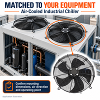 Ventilateur à rotor externe à haut débit d'air 220V pour refroidisseur industriel refroidi par air