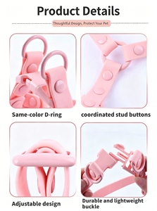 Waterproof PVC Step In <b>Dog</b> <b>Harness</b> Luxury Fashion <b>No</b> <b>Pull</b> Adjustable Designer Custom Pet <b>Harness</b> Collar Leash Set - Product Image 5
