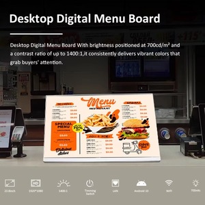 Máy tính để bàn quảng cáo màn hình nhà hàng Bảng menu 29 inch quảng cáo LED signage kỹ thuật số biển hiển thị - Product Image 4