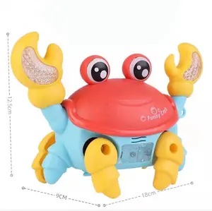 Nouveaux jouets de crabe de marche électriques de conception de dessin animé de musique de lumières drôles