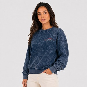 Sudadera Premium para Mujer con Lavado Ácido, Algodón y Forro Polar, Puños Acanalados, Hombros Caídos, Estilo Urbano, Sudadera de Moda para Mujer con Lavado Ácido - Product Image 3