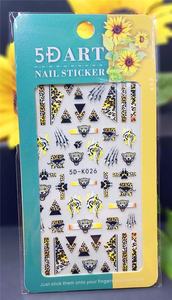 Nuove decorazioni per Nail Art 5D fiori di uccelli adesivo per unghie effetto anaglifo adesivi per Nail Art adesivi per stagnola adesivi per Nail Art - Product Image 5