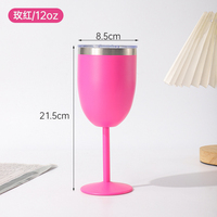 Verres à vin en acier inoxydable 304, gobelet à double paroi isolé avec couvercle, verres à vin isothermes