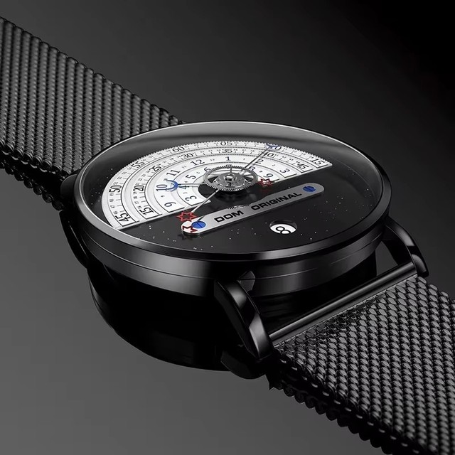 DOM 1288 Men's Starry Sky Creativity Calendar Watch Casual Sport Watches for Men Waterproof Quartz Wrist Watch Relogio Masculino