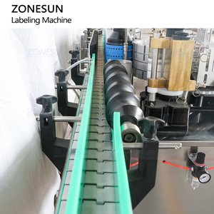 ZONESUN ZS-WGTB01 Automatic Tomato <b>Sauce</b> Glass Bottle Cans Wet Glue Paper Labeling Machine Linear Cold Paste Label Applicator - Product Image 4