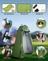 Tente de toilette de camping en plein air à ouverture rapide vente en gros ensemble de toilette portable toilette de camping en plein air