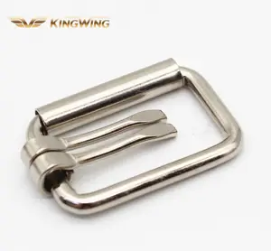 Nickel Plated Metal 2" 2-1/4" Double Prongs Roller Strap Belt Buckles