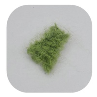 Fibre de polyester ajourée pour le remplissage, couleur verte, lot de 12 pièces, 15D x 51mm