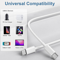 3ft 6ft Fast Charging Data Sync otg 20W PD Charger Cables Mobile Phone 3A Type C to Type C Cable Android Micro Usb Cable Type-c