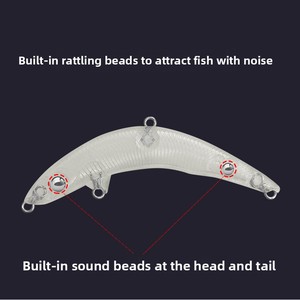 Leurre de surface flottant en forme d'arc pour la pêche en eau peu profonde, type crankbait, leurre artificiel dur en plastique - Product Image 4