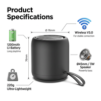 Altavoz Impermeable TWS de Moda en Stock, Emparejamiento Dual, Bajos Profundos, IPX7, Caja de Sonido para Exteriores, Logotipo Personalizado, Suministro a Granel de Fábrica, CE