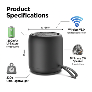 Altavoz Impermeable TWS de Moda en Stock, Emparejamiento Dual, Bajos Profundos, IPX7, Caja de Sonido para Exteriores, Logotipo Personalizado, Suministro a Granel de Fábrica, CE - Product Image 2