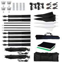Jingying 2x3M support de fond photographie toile de fond ensemble boîte souple parapluie Photo Studio équipement Kit d'éclairage