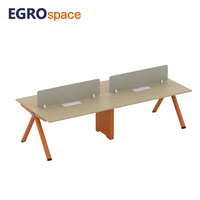 EGROspace Poste de travail de bureau modulaire combinable et extensible avec cloison de séparation pour personnel