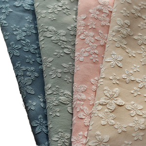 Tela Jacquard Floral 3D de Viscosa/Poliéster, Goffrati, Tejido Soluble en Agua, para Vestidos de Novia, Moda Femenina - Product Image 1