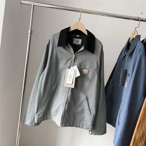 เสื้อแจ็คเก็ตผ้าแคนวาสทรงบอมเบอร์แบบซิป สไตล์เรโทรบางเบา รุ่นดีทรอยต์ ไฟว์ คัลเลอร์ สำหรับฤดูใบไม้ร่วง คุณภาพสูงแบบขายส่ง รุ่น 1:1 คาร์ฮา เมนไลน์ - Product Image 3