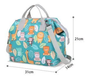 Amiqi ZS47 맞춤형 다기능 디자인 아기 기저귀 엄마 기저귀 가방 여행 옥스포드 대용량 3 in 1 토트 기저귀 가방