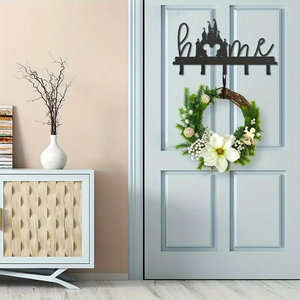 <span class=keywords><strong>Porte</strong></span>-<span class=keywords><strong>manteau</strong></span> mural en métal robuste, noir moderne, sur mesure, avec 10 crochets, <span class=keywords><strong>étagère</strong></span> <span class=keywords><strong>porte</strong></span>-clés, gain de place, décoration intérieure - Product Image 4