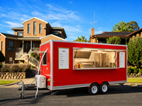 Etodevice 18 pieds Nouvelle Remorque Alimentaire Mobile pour Pizza, Café, Glaces et Hot-dogs