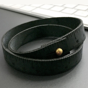 Nouveau bracelet règle en cuir PU transfrontalier, bijou de poignet polyvalent et original, bracelet règle simple et rétro pour étudiant - Product Image 4
