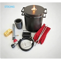 Fourneau de fusion de métaux robuste, capacité 6kg/10kg/12kg avec chauffage rapide pour la fabrication d'objets en or et en argent