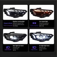 Kit de modification de phares 12V Audi A3 2013-2020, style RS, clignotants séquentiels LED, projecteur double faisceau