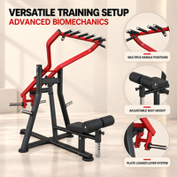 Machine à pulldown dorsal à charge libre avec poignées multi-grip, équipement de gym commercial pour l'entraînement de la force du dos