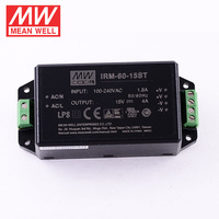 Module d'alimentation encapsulé MEAN WELL IRM-60-15ST 60W AC-DC, 15V 4A, borne à vis, montage sur circuit imprimé, alimentation à découpage