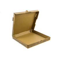 Boîte à pizza en carton ondulé brun personnalisée en gros, écologique, en matériaux recyclés, imperméable, imprimée et gaufrée avec logo