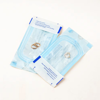 Kantong Sterilisasi Segel Sendiri CLEAN DENTAL Biru 90*260mm Perekat Sendiri Bersertifikat CE 510K Kelas I Peringkat Filter 99%
