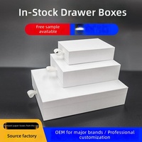 Boîtes en carton coulissantes en stock pour petites séries, emballages cosmétiques de luxe vides, grandes boîtes cadeaux pour mariage, logo personnalisé