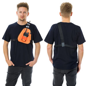 Pack de poitrine <span class=keywords><strong>radio</strong></span> universel, support en nylon pour talkie-walkie, pochette étui avant pour <span class=keywords><strong>radio</strong></span> bidirectionnelle <span class=keywords><strong>Kenwood</strong></span> Midland (orange) - Product Image 4