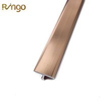 Accessoires de carrelage en aluminium moderne personnalisés, profil en T, bande décorative en forme de T colorée pour le recouvrement des joints dans les appartements