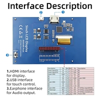 ZYSY MPI5008-B Layar LCD 5'' Inch 800*480 Monitor Portabel untuk BB Black 10 8 7 Raspberry Pi 5/ 4/3/2/1