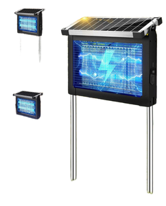 Thông minh năng lượng mặt trời Powered 4500V <span class=keywords><strong>Bug</strong></span> <span class=keywords><strong>Zapper</strong></span> với cảm biến ánh sáng trong nhà ngoài trời không thấm nước muỗi & Fly trap cho Patio Nhà Bếp Cắm Trại - Product Image 1