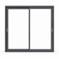 Porte coulissante en aluminium à double vitrage, isolée thermiquement, système de patio extérieur résidentiel, vente en gros