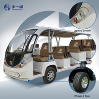Bus de tourisme électrique de haute qualité à 14 places, autonomie de 100 km, batterie au lithium 72V, homologué pour la circulation routière, bus de tourisme pour navette aéroportuaire