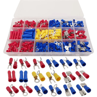 Lot de 520 cosses de raccordement/embouts de câble isolés, assortiment de connecteurs électriques à fourche et à anneau, type U, pour bricolage