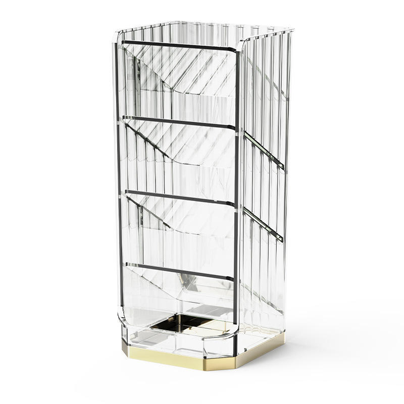 Rangement pour armoire de toilette - Boîte de rangement pour rouge à lèvres [Noir Transparent]