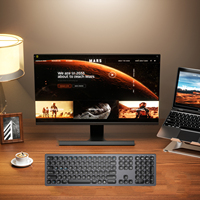 Tata letak kustom 109 tombol sunyi 13 tombol gunting ubah isi ulang nirkabel ABS bluetooth Keyboard dengan tombol angka