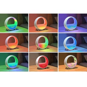 Lonvel Led Atmosphere Rgb <strong>Lamp</strong> <strong>Wireless</strong> Charger Alarm Clock 15w Table <strong>Lamp</strong> BT Speaker With App Control Simulated Sunrise/Sunset - Product Image 5