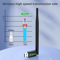 Mini Carte Réseau Sans Fil WiFi6 286M, Adaptateur USB Externe WiFi AX300 pour Ordinateur Portable, Sans Pilote Windows, Récepteur et Émetteur
