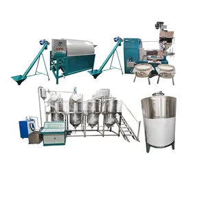 Özelleştirilmiş otomatik fıstık yağı çıkarma rafine ayçiçek yağı makinesi üretim hattı basın makinesi tesisi