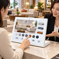 Terminal de catalogue tactile Android 14 pouces en forme de L pour showroom de meubles, RK3566 Full HD avec Wi-Fi, Bluetooth et Ethernet